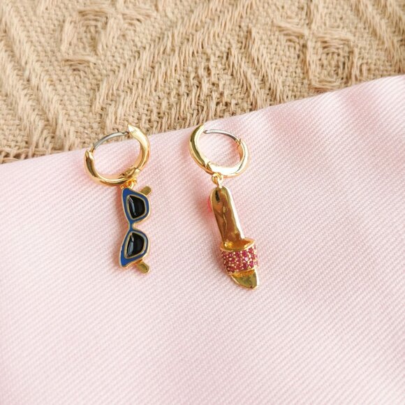 Kate Spade - Sweet Treasures Sunglasses & Sandals Earrings Gold - Picture 3 of 3